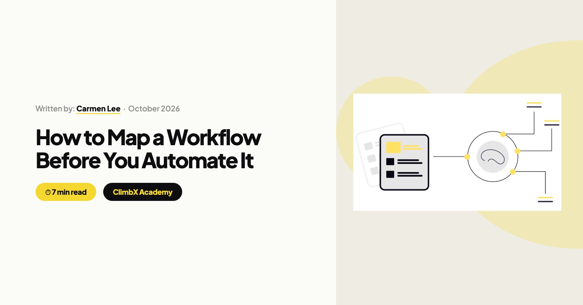 How to Map a Workflow Before You Automate It, by Carmen Lee, ClimbX Academy