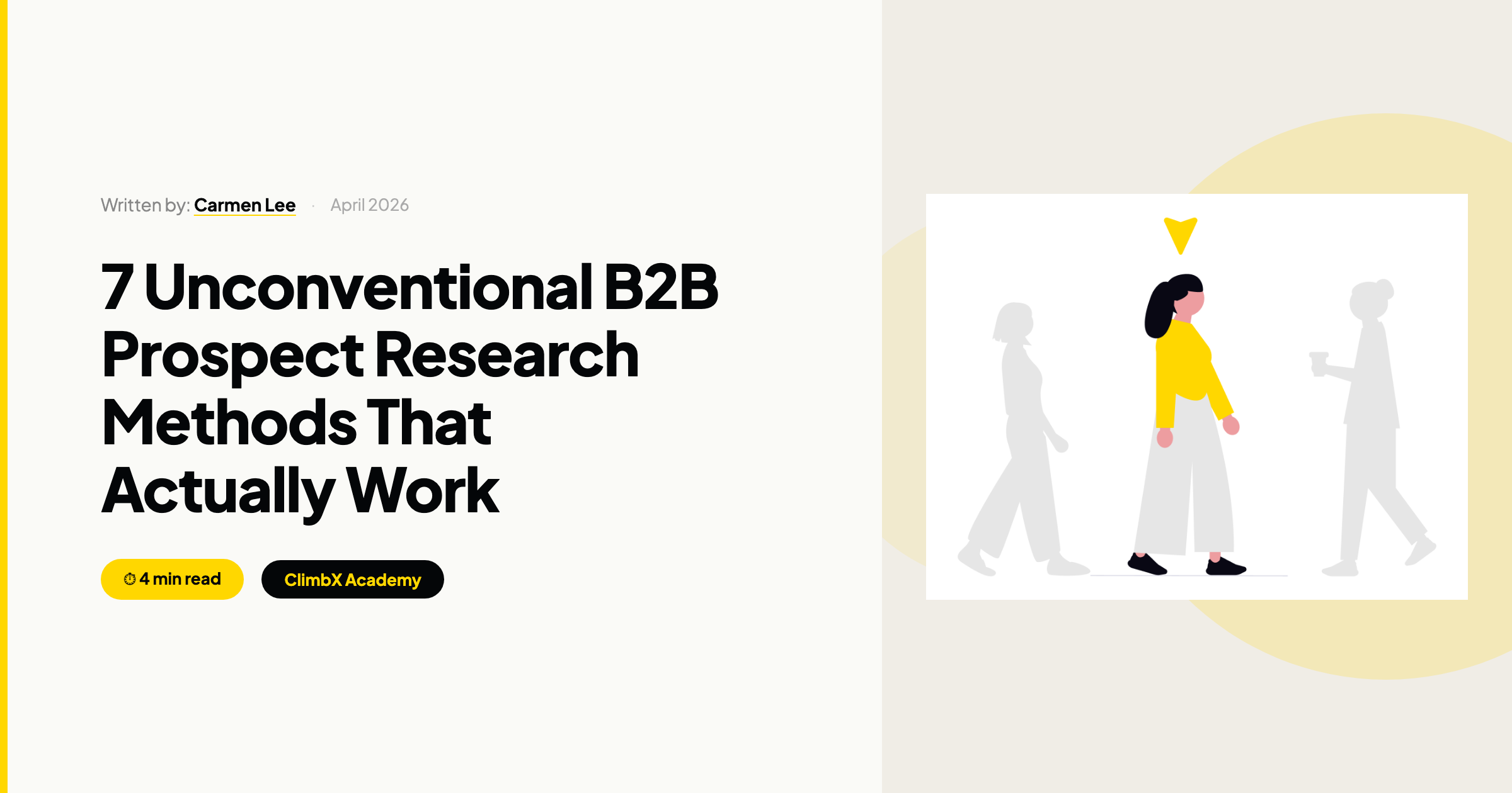 B2B prospect research methods - target audience analysis and sales prospecting visualization | ClimbX Academy