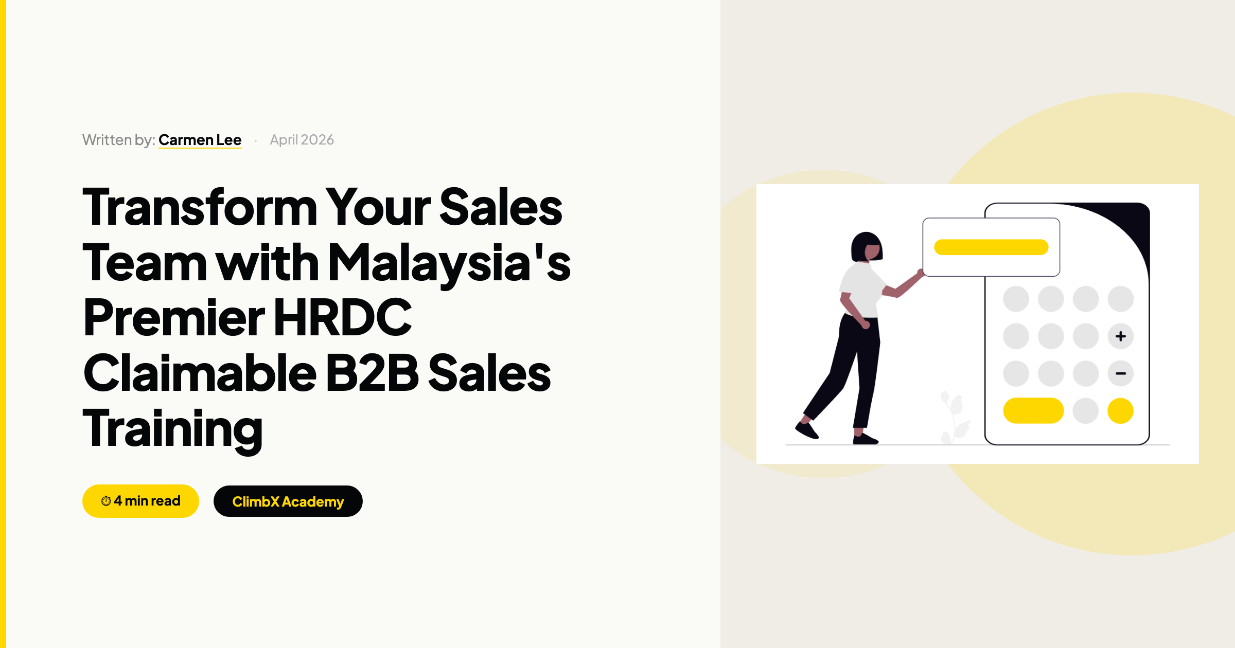 HRDC claimable sales training Malaysia - financial calculations and ROI analysis charts | ClimbX Academy